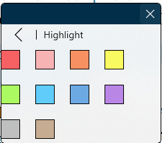 The color menu