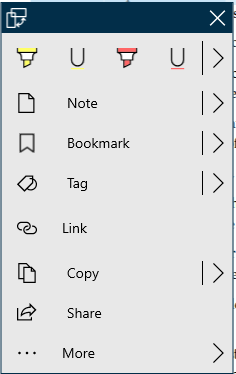 The context menu.